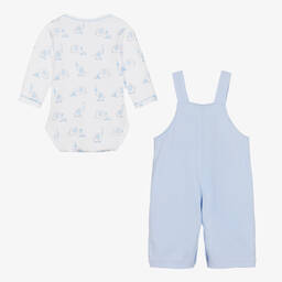 Kissy Kissy-Боди со слонами и голубой полукомбинезон | Childrensalon Outlet