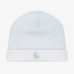 Kissy Kissy-قبعة قطن بيما لون أزرق فاتح للمواليد | Childrensalon Outlet