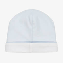 Kissy Kissy-قبعة قطن بيما لون أزرق فاتح للمواليد | Childrensalon Outlet