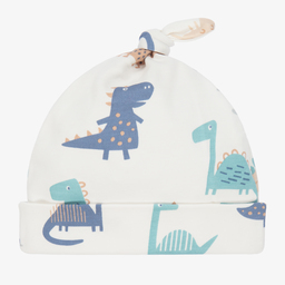 Kissy Kissy-Кремовая хлопковая шапочка с динозаврами для малышей | Childrensalon Outlet