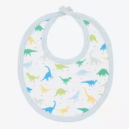 Kissy Kissy-Baby Boys Reversible Dinosaurs Galore Bib | Childrensalon Outlet