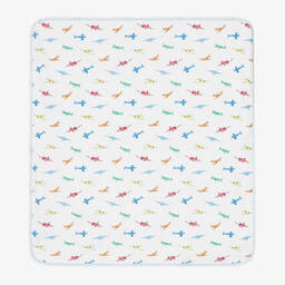 Kissy Kissy-Baby Boys White Active Aviators Blanket (72cm) | Childrensalon Outlet