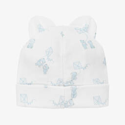 Kissy Kissy-Baby Boys White Cotton Beary Nice Kites Hat | Childrensalon Outlet