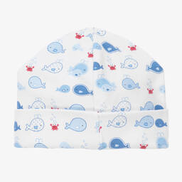 Kissy Kissy-قبعة قطن بيما لون أبيض للمواليد | Childrensalon Outlet