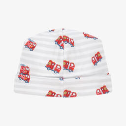 Kissy Kissy-Baby Boys White & Grey Firetruck Rescue Hat | Childrensalon Outlet