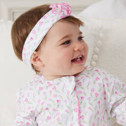 Kissy Kissy-Baby Girls Cotton Tulip Festival Headband | Childrensalon Outlet