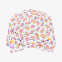 Kissy Kissy-Baby Girls White Cotton Aloha Whales Hat | Childrensalon Outlet