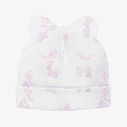 Kissy Kissy-Baby Girls White Cotton Beary Nice Kites Hat | Childrensalon Outlet