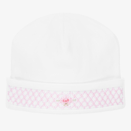 Kissy Kissy-Baby Girls White Cotton Bishop Hat | Childrensalon Outlet