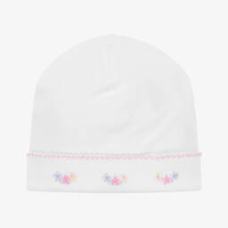 Kissy Kissy-Baby Girls White Cotton Butterfly Flutters Hat | Childrensalon Outlet