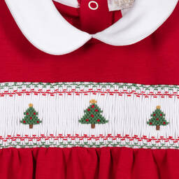 Kissy Kissy-Baby Red Smocked Festive Dress | Childrensalon Outlet