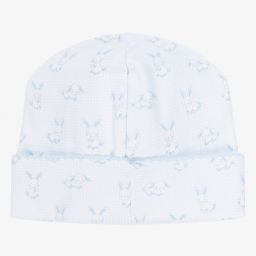 Kissy Kissy-Голубая хлопковая шапочка с кроликами | Childrensalon Outlet