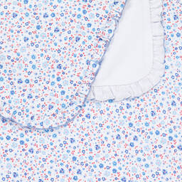 Kissy Kissy-Голубое одеяло с цветочным рисунком (74 см) | Childrensalon Outlet