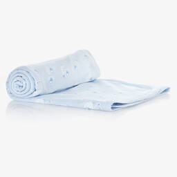 Kissy Kissy-Голубое одеяло с овечками (72см) | Childrensalon Outlet