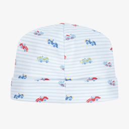 Kissy Kissy-قبعة قطن بيما جيرسي مقلمة لون أزرق وأبيض للمواليد | Childrensalon Outlet