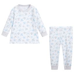 Kissy Kissy-Blue Pima Cotton Pyjamas | Childrensalon Outlet