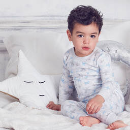 Kissy Kissy-Blue Pima Cotton Pyjamas | Childrensalon Outlet