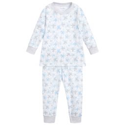 Kissy Kissy-Blue Pima Cotton Pyjamas | Childrensalon Outlet