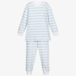 Kissy Kissy-Blue Pima Cotton Pyjamas | Childrensalon Outlet