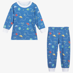 Kissy Kissy-Blue Pima Cotton Pyjamas | Childrensalon Outlet