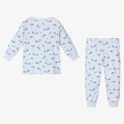 Kissy Kissy-Blue Rail Pima Cotton Pyjamas | Childrensalon Outlet