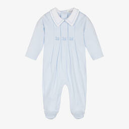 Kissy Kissy-Blue Striped Classic Treasures Babygrow | Childrensalon Outlet