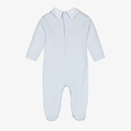Kissy Kissy-Blue Striped Classic Treasures Babygrow | Childrensalon Outlet