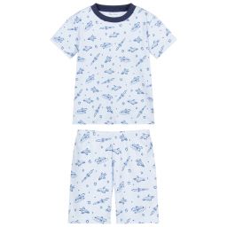 Kissy Kissy-Boys Blue Pima Cotton Pyjamas | Childrensalon Outlet