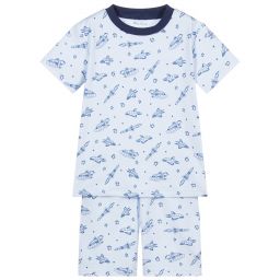 Kissy Kissy-Boys Blue Pima Cotton Pyjamas | Childrensalon Outlet