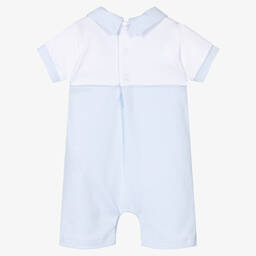 Kissy Kissy-Голубой песочник из хлопка пике с кроликом | Childrensalon Outlet