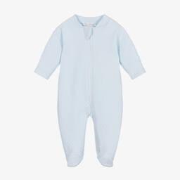 Kissy Kissy-Boys Blue Quilted Classic Jacquards Babygrow | Childrensalon Outlet