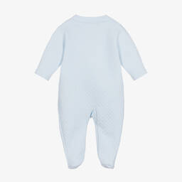 Kissy Kissy-Boys Blue Quilted Classic Jacquards Babygrow | Childrensalon Outlet