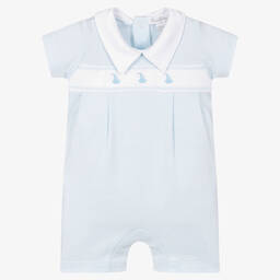 Kissy Kissy-Boys Blue Striped Classic Treasures Shortie | Childrensalon Outlet