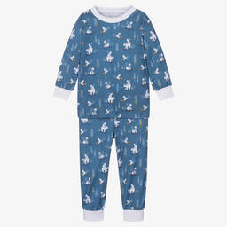 Kissy Kissy-Boys Blue Toboggan Bear Tracks Pyjamas | Childrensalon Outlet