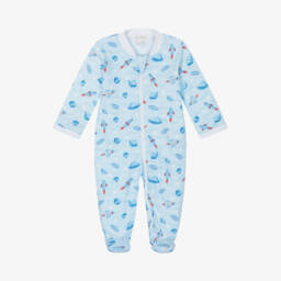Kissy Kissy-Boys Cosmic Blue Pima Babygrow | Childrensalon Outlet