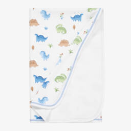 Kissy Kissy-Boys Cosy White Dino Blanket | Childrensalon Outlet