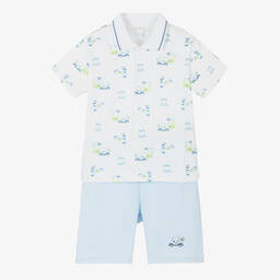Kissy Kissy-Boys Cotton Kissy Golf Club Shorts Set | Childrensalon Outlet