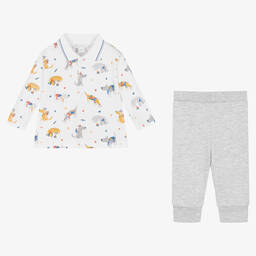 Kissy Kissy-Boys Cotton Pups On The Go Trouser Set | Childrensalon Outlet