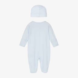 Kissy Kissy-طقم بيبي غرو قطن لون أزرق وأبيض مقلم للمواليد | Childrensalon Outlet