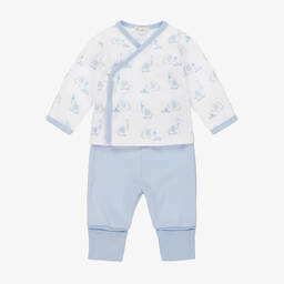 Kissy Kissy-Boys Elephant ABCs Blue Trouser Set | Childrensalon Outlet