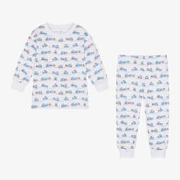 Kissy Kissy-Boys Ivory Train Pyjama Set | Childrensalon Outlet