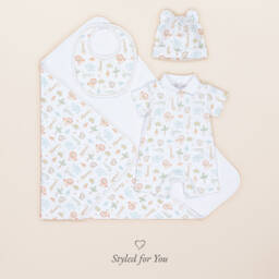 Kissy Kissy-قبعة قطنية ناعمة للأولاد بنقشة سفاري الأدغال | Childrensalon Outlet