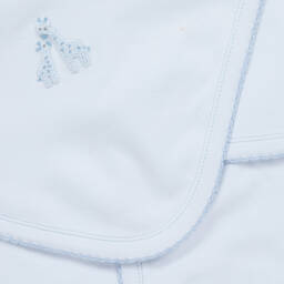 Kissy Kissy-Boys Light Blue Giraffe Blanket | Childrensalon Outlet