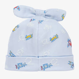Kissy Kissy-Голубая шапочка из хлопка пима с самолетиками | Childrensalon Outlet