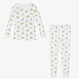 Kissy Kissy-بيجاما قطن بيما لون أبيض للأولاد | Childrensalon Outlet