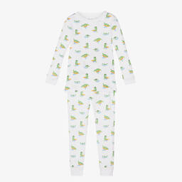 Kissy Kissy-بيجاما قطن بيما لون أبيض للأولاد | Childrensalon Outlet