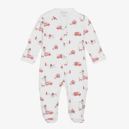 Kissy Kissy-Boys Pima Cotton Firetruck Babygrow | Childrensalon Outlet