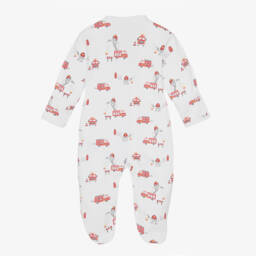 Kissy Kissy-Boys Pima Cotton Firetruck Babygrow | Childrensalon Outlet