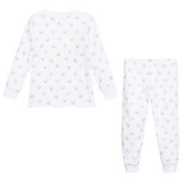 Kissy Kissy-بيجاما قطن بيما لون أبيض ورمادي للأولاد | Childrensalon Outlet