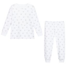 Kissy Kissy-بيجاما قطن بيما لون أبيض ورمادي للأولاد | Childrensalon Outlet